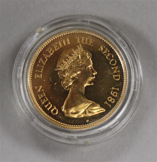 A Royal Mint Hong Kong 22ct gold Lunar Year $1000 coin,